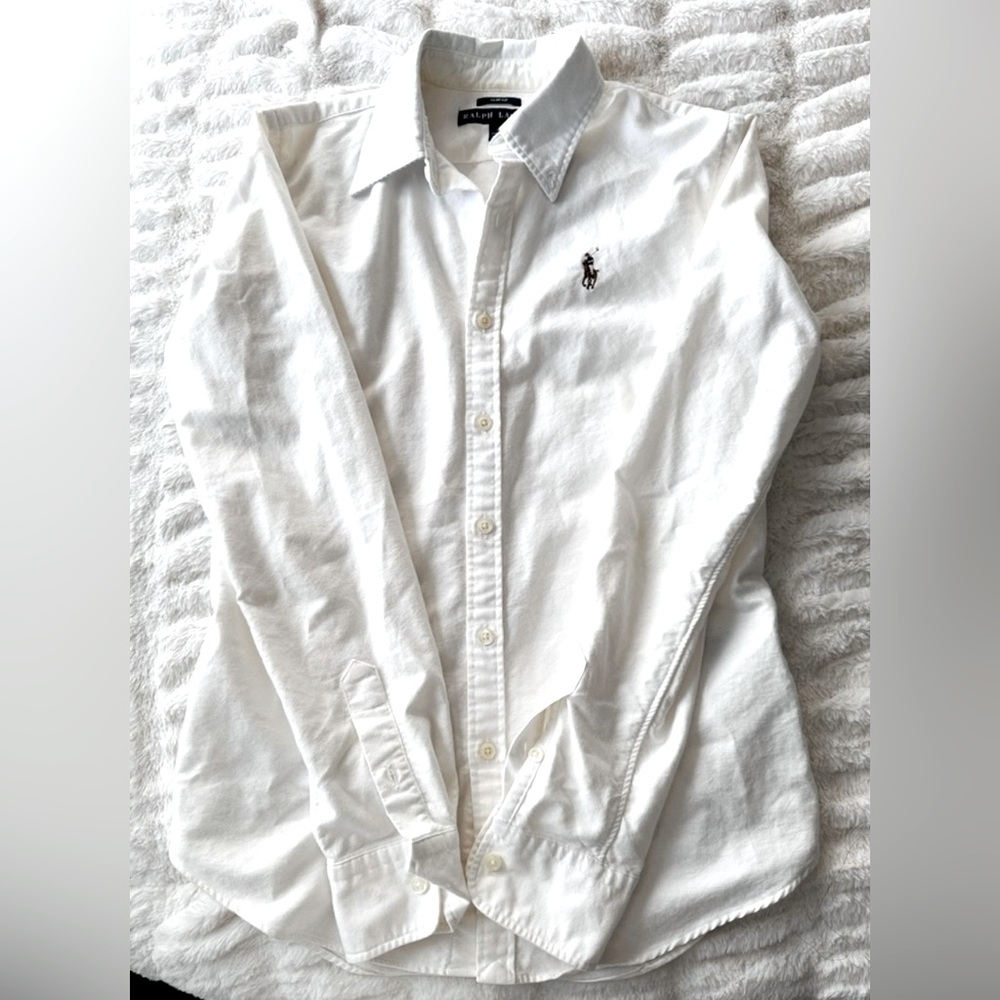 Polo by Ralph Lauren White Women’s Slim Fit Shirt